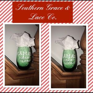 Mamas jingle juice wine glass